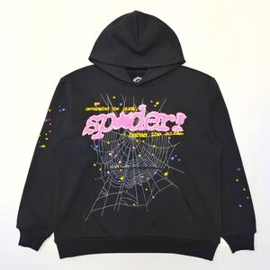 Sp5der Black V2 hoodie